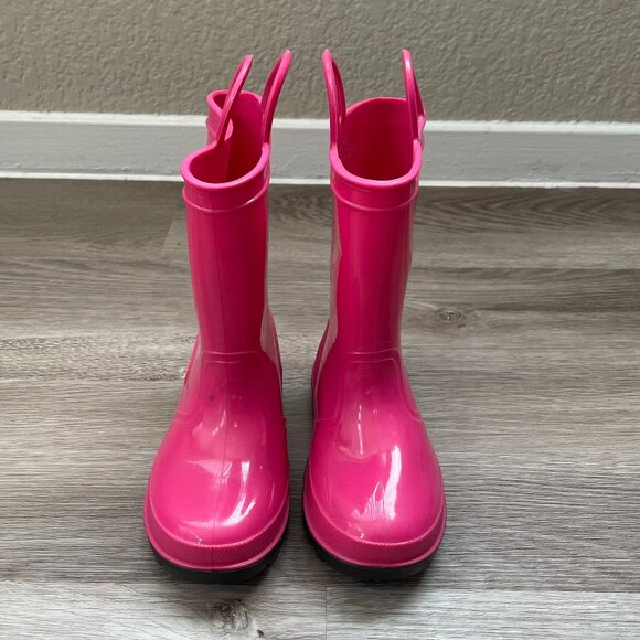 Girls Pink Rainboots Size 9 - Picture 1 of 8